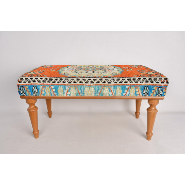Cotton Upholstered Bench