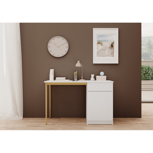 Alfaretta Metal Base Computer Desk