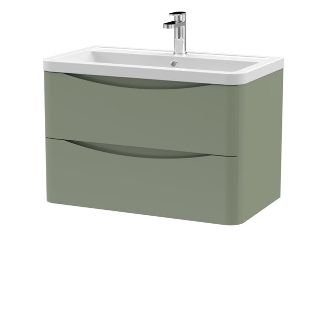 Lunar 800mm Single Bathroom Vanity with Integrated Vitreous China Basin