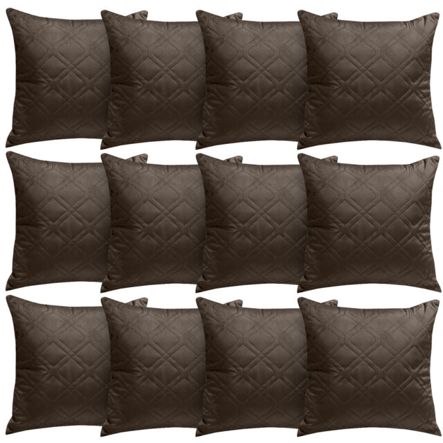 Aspire Homeware Diamond-Pattern Square Velvet Cushion Cover