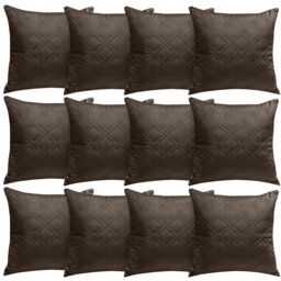 Aspire Homeware Diamond-Pattern Square Velvet Cushion Cover