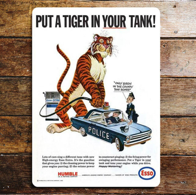 Esso Put a Tiger in Your Tank Police Car Wall Décor
