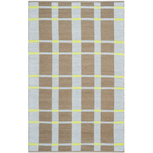 Ragnar Hand Hooked Brown/Lawn Green Indoor/Outdoor Rug
