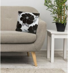 Darionte Poppy Floral Cushion Cover with Filler Pad