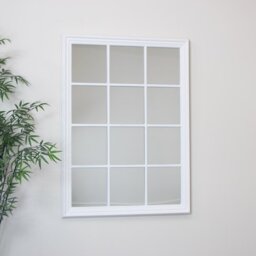 Eyvetta Wood Flat Wall Mirror