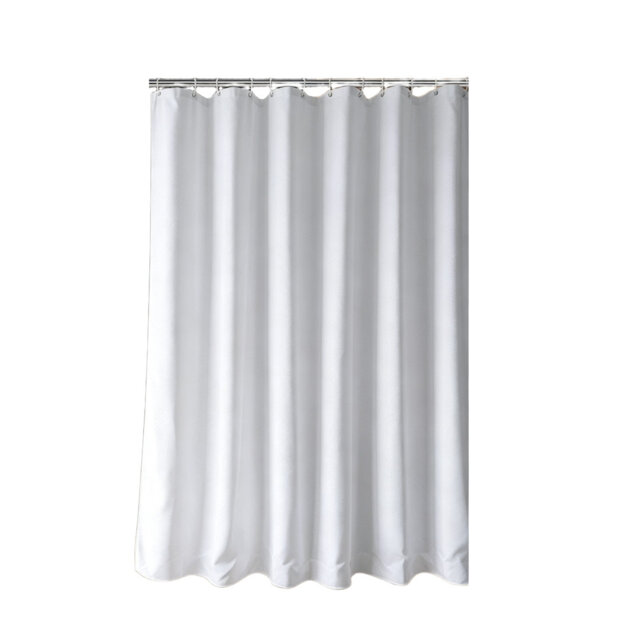 241 x 183 cm Shower Curtain Water Repellent Heavy Weighted White Waffle Weave Fabric Shower Curtain