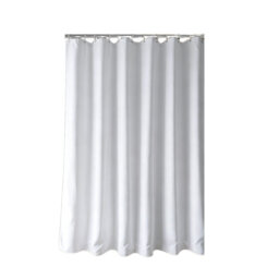 241 x 183 cm Shower Curtain Water Repellent Heavy Weighted White Waffle Weave Fabric Shower Curtain