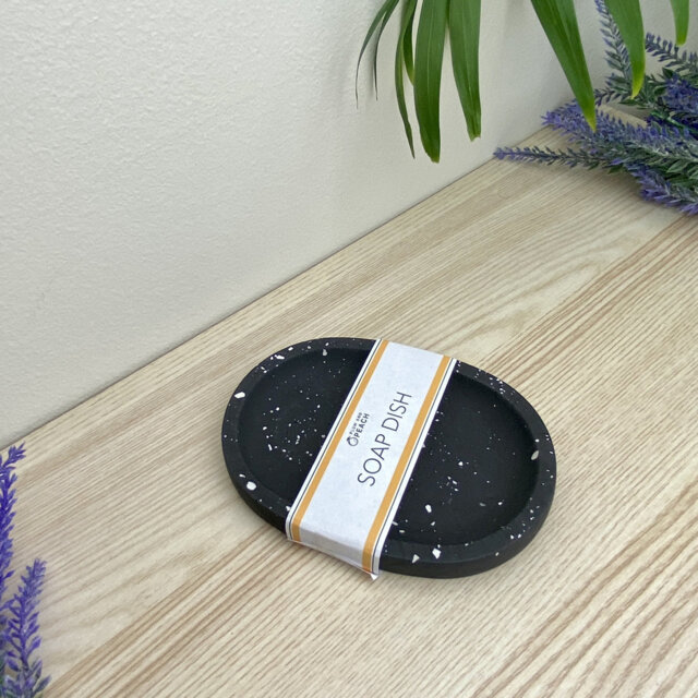 Black White Terrazzo Soap Dish
