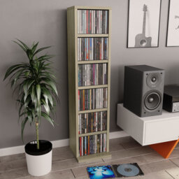 CD Cabinet Engineered Wood Storage Organizer Shelf Cabinet