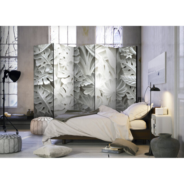225cm W x 172cm H 5 - Panel Wood Folding Room Divider