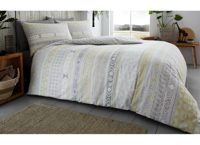 Striped Duvet Cover Set with Pillowcases Included