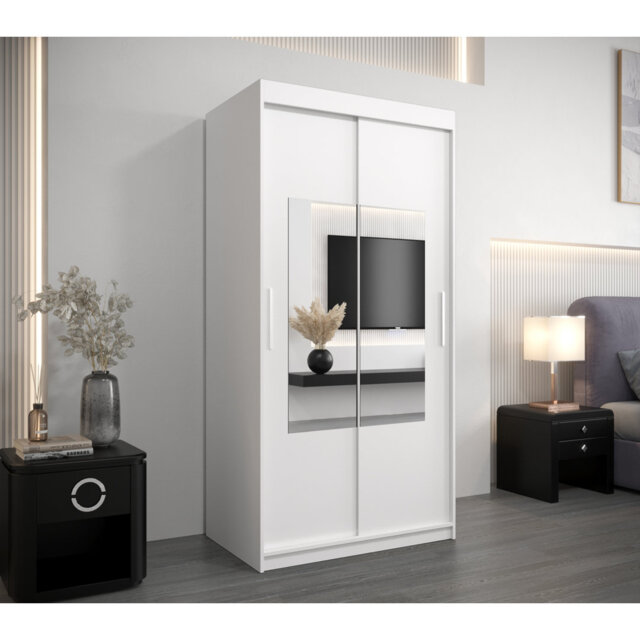 Abdullatif 2 Door Solid + Manufactured Wood Wardrobe