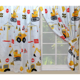 CONSTRUCTION Pencil Pleat Semi Sheer Curtains
