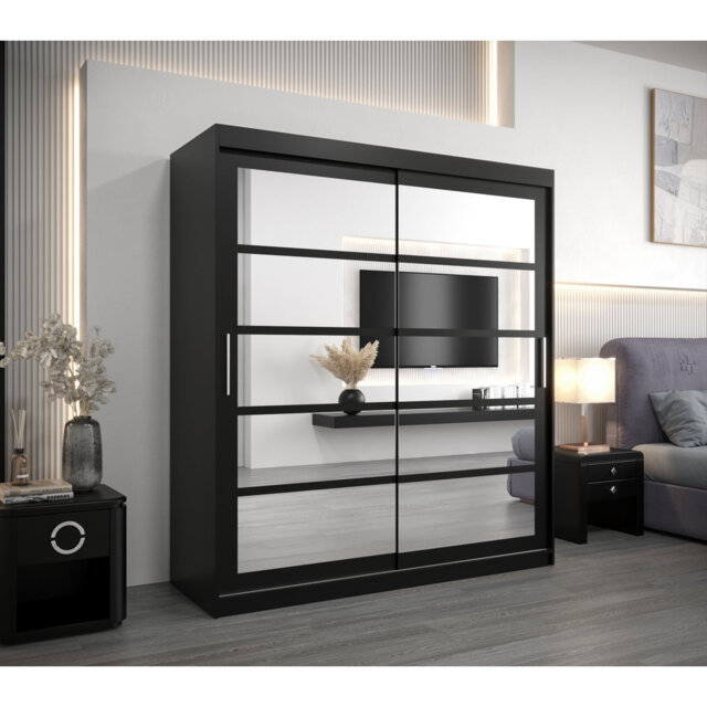 Arleni 2 Door Manufactured Wood Wardrobe