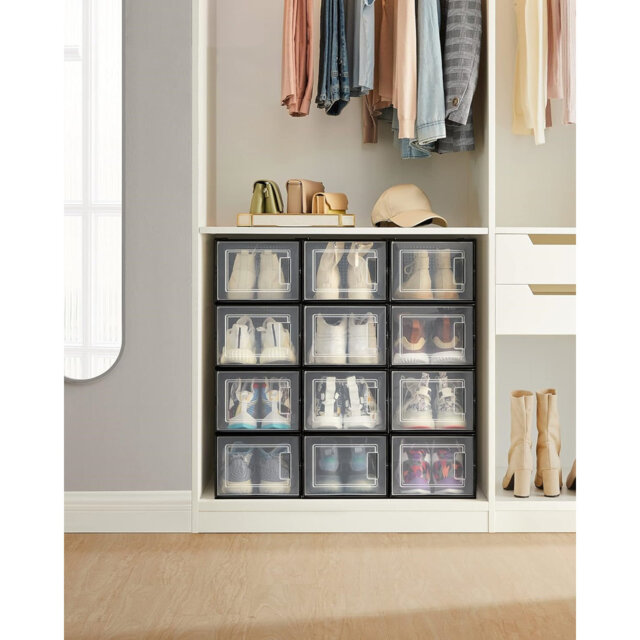 1 Pair Stackable Shoe Storage Cabinet