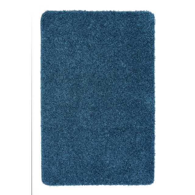 Solid Colour Shaggy Teal Area Rug