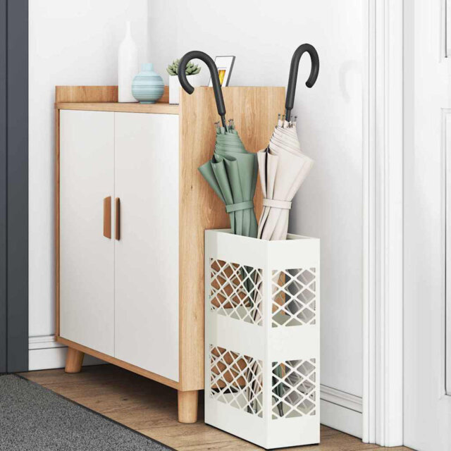 Umbrella Stand With Storage 28 X 12 X 41 Cm Steel