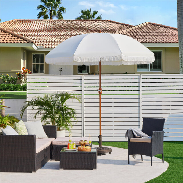 Eight-Rib Holiday Style Parasol Patio Umbrella