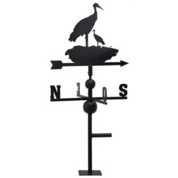 Brodea Wrought Iron with Stork Weathervane