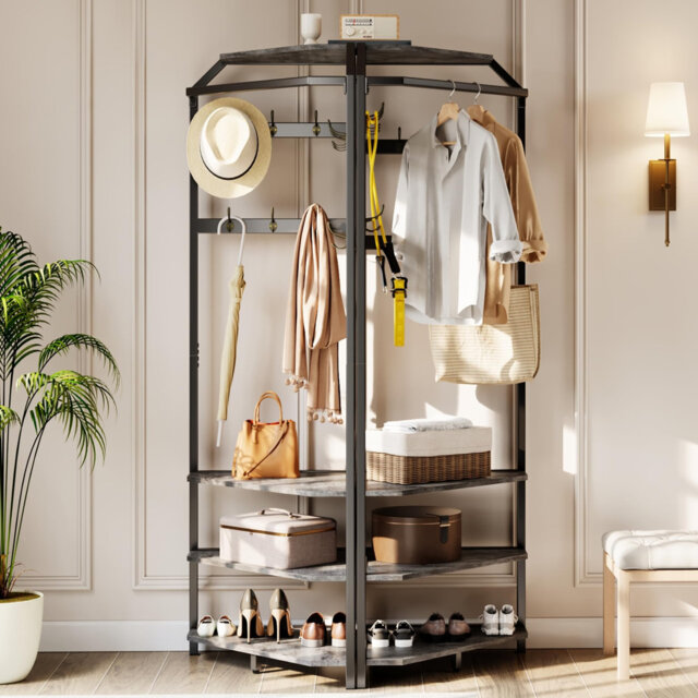 Metal Freestanding 1 - Hook Coat Rack