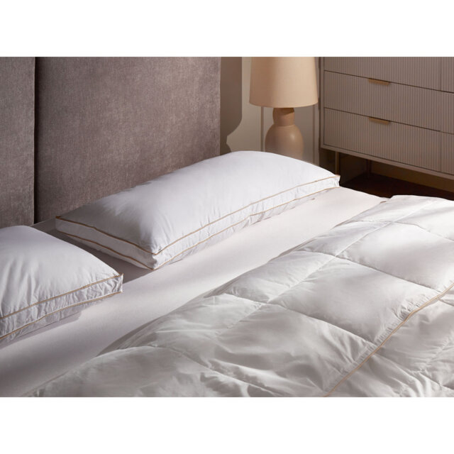 3-Chamber Bed Pillow ETNA High Duck Feathers and Down 40 x 80 cm White