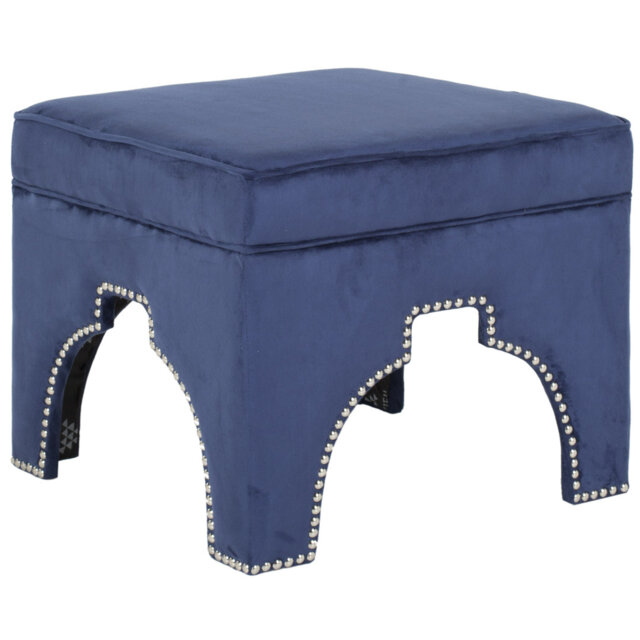 Campbell 54.1cm Wide Square Plaid Standard Ottoman