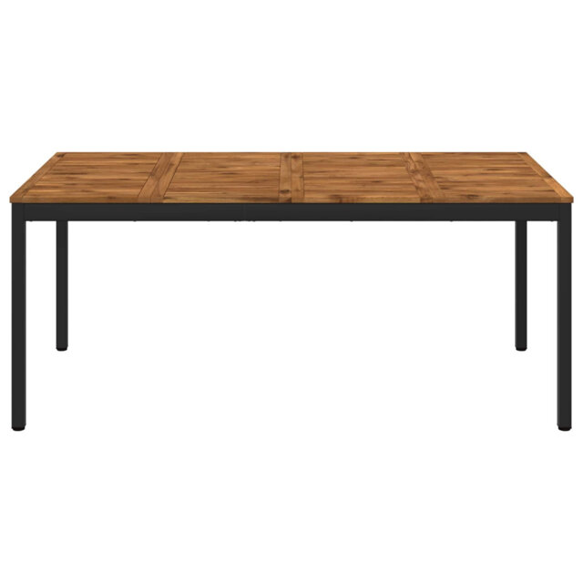 Acacia Metal Base Dining Table