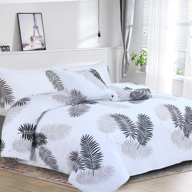 Microfiber Modern Duvet Cover Set With Pillow Cases