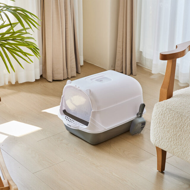 Polyethylene Plastic Litter Box with Scoop