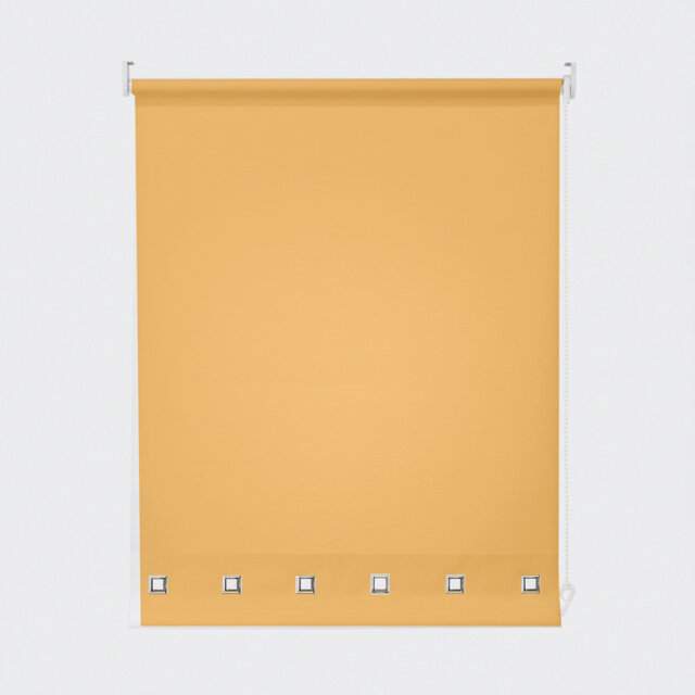 Semi Sheer Daylight Roller Blind with Chrome Eyelet Detail