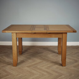 Rustic Oak Extending Dining Kitchen Table 78×90×180 cm Extending to 220 cm