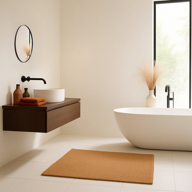 Mood Premium Round Bathroom Mirror Framed Wall Mounted, Circle Frame Modern & Stylish