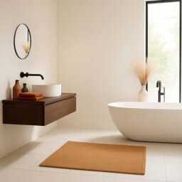 Mood Premium Round Bathroom Mirror Framed Wall Mounted, Circle Frame Modern & Stylish