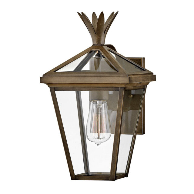 Fatma 36.8cm H Clear Glass Outdoor Wall Lantern