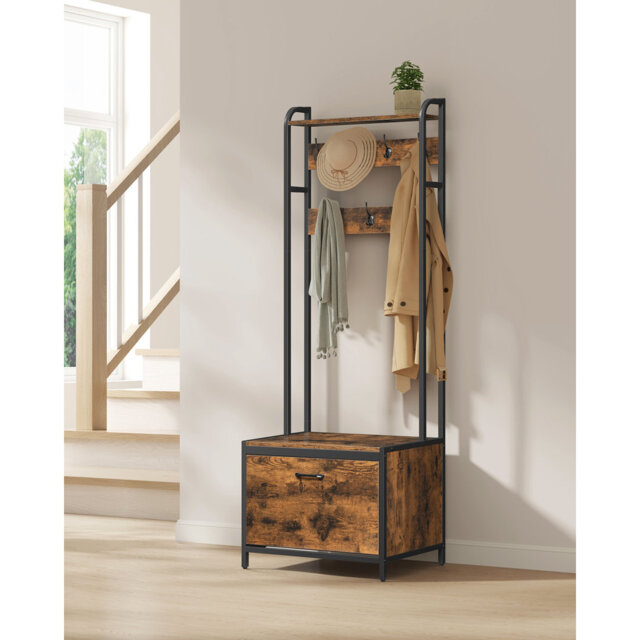 Absa Hall Tree 65cm Wide with Bench and Shoe Storage