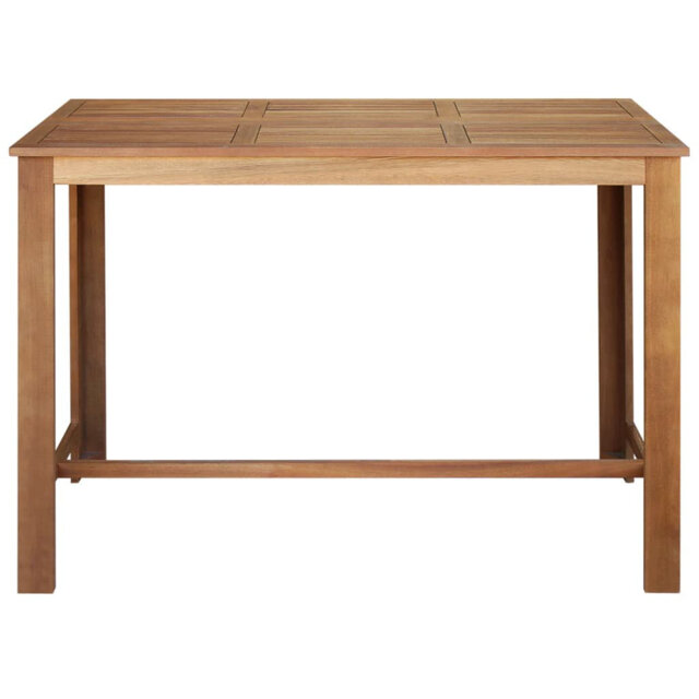 "Bar Table, Stable Dining Table, Solid Acacia Wood with Oil Finish, 41.3''H x 59.1''L x 27.6""W Brown"