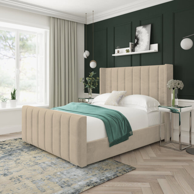 Naples Velvet Upholstered Bed Frame