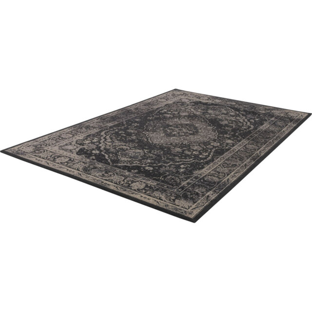 Zana Machine Woven Charcoal Rug