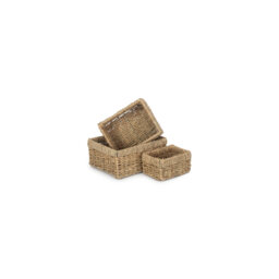 Fonda Small 3 Piece Seagrass Tray Set