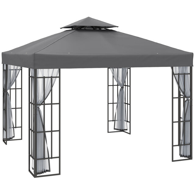 Breianne 3m W x 3m D Steel Patio Gazebo
