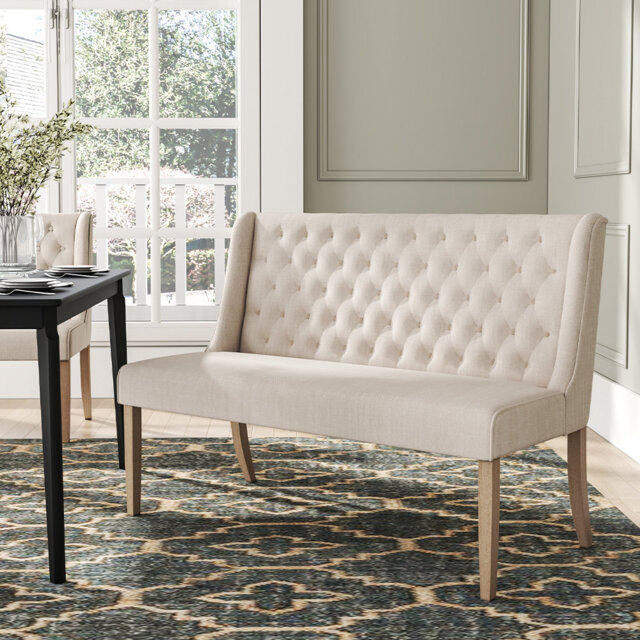 Coshatt Linen Upholstered Bench