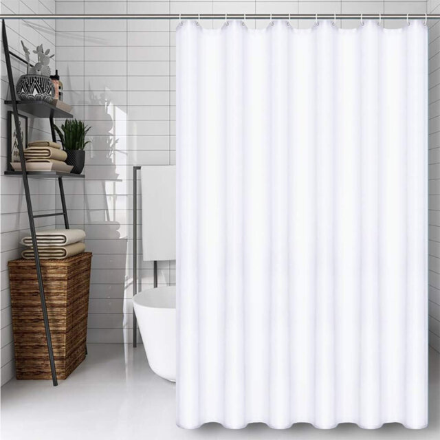 "Waterproof Mould & Mildew Resistant Shower Curtain, Washable Polyester Bathroom Curtain Includes 12 Hooks, 71""x79"" (180x200cm)"