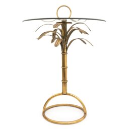 Arlotta Glass Top Pedestal End Table