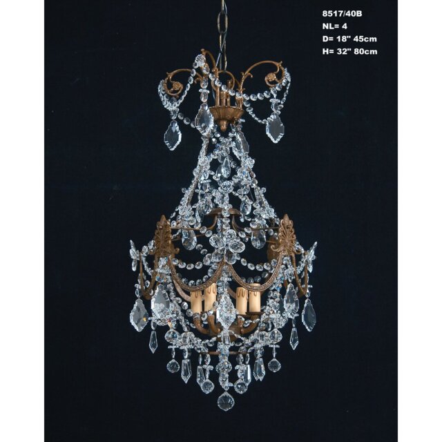 Darr 4 - Light Candle Style Chandelier