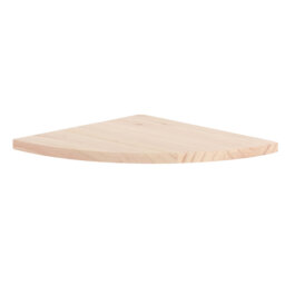 Corner Wall Shelf, Natural Wood Finish