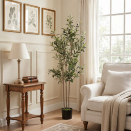 HOMCOM 148 cm Decorative Artificial Tree Silk Olive Tree with 553 Leaves