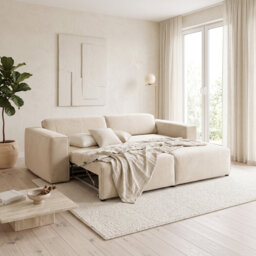 Milky 3 Seater Sofa Bed