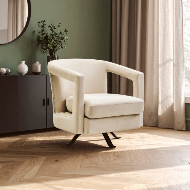 Velvet Swivel Club Chair