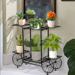 Augst Cart Metal Indoor Outdoor Plant Stand Organiser With 6 Tiers