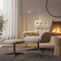Upholstered Swivel Accent Chair